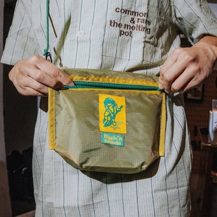 凡几The Melting Pot联名防泼水多功能网格尼龙机能小便携斜挎包