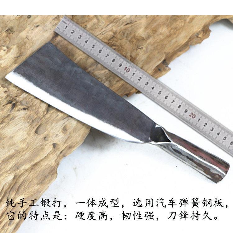 镰刀阳江真手工锻打割草刀砍树刀砍竹刀砍柴劈柴刀农用弹簧钢弯刀