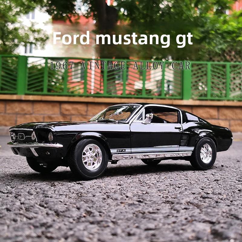 图1:18福特野马Gt 1967经典汽车模型人造合金汽车模型收藏饰品