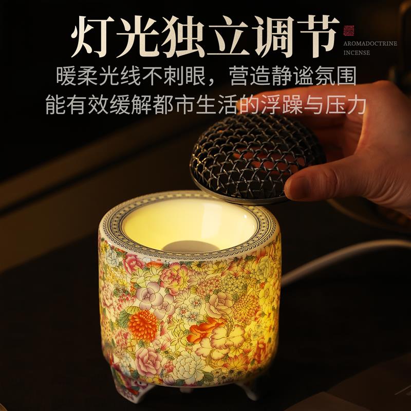 夜灯陶瓷电熏炉插电电子香炉家用熏香沉香檀香高温电子香薰炉