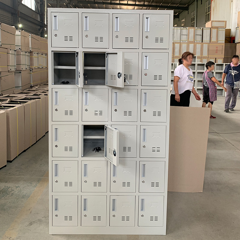 深圳12门员工柜更衣柜15门双层鞋柜工厂车间用储物柜更衣室铁皮柜