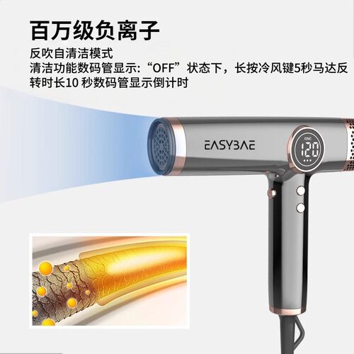 Easybae大风力高速吹风机负离子理发店发廊电吹风家用大风力风筒