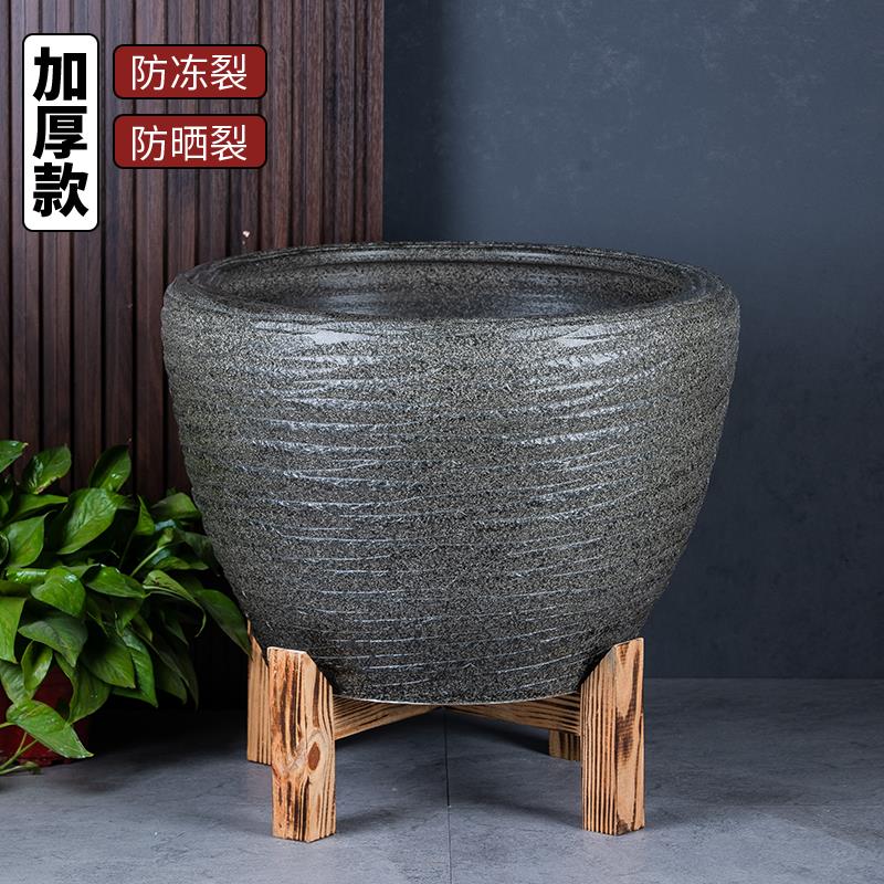陶瓷古法鱼缸家用养鱼缸庭院大号荷花缸客厅水缸仿古缸招财锦鲤缸