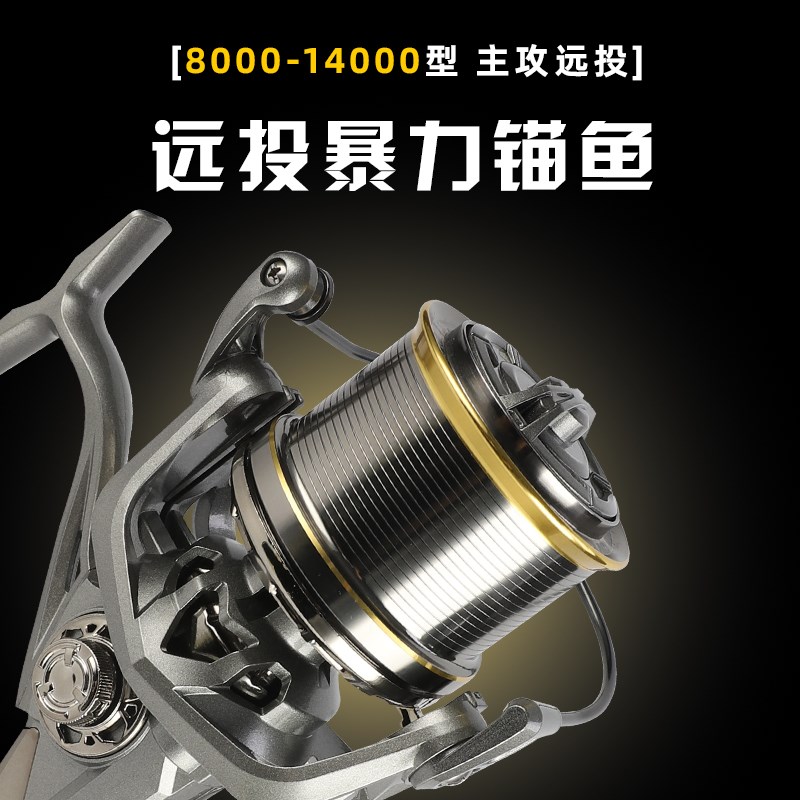 纺车轮锚鱼轮远投轮金属巨大物轮铁板锚杆海竿鱼轮海竿渔轮渔线轮