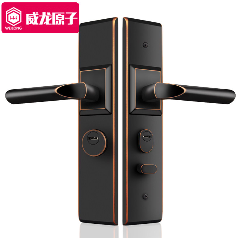 防盗门锁套装家用通用型不锈钢把手锁体木门锁大门锁机械门锁锁具