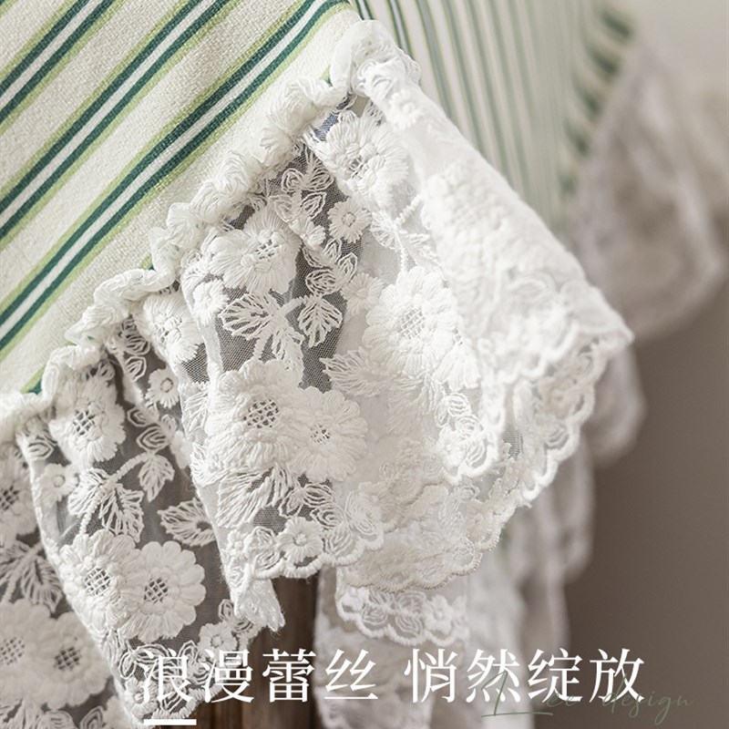 法式床头柜罩卧室蕾丝无障碍豪华高端微波炉罩橱柜防尘台布防尘罩