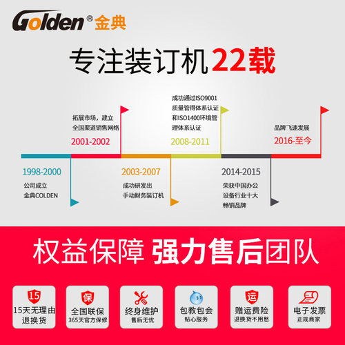 金典GD-N3168快捷 财会凭证装订机 小型财务帐本文件投标书票据档