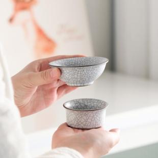 轻奢开片汝窑过滤茶漏滤网器功夫茶具泡茶隔公道漏茶杯陶瓷茶滤托
