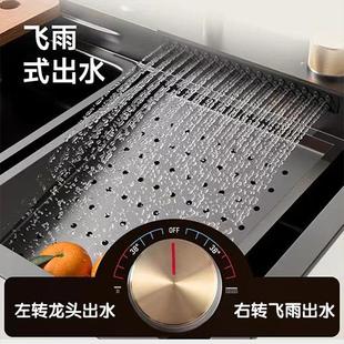 飞雨瀑布洗碗池厨房不锈钢水槽加厚家用水槽手工洗菜盆厨房单槽
