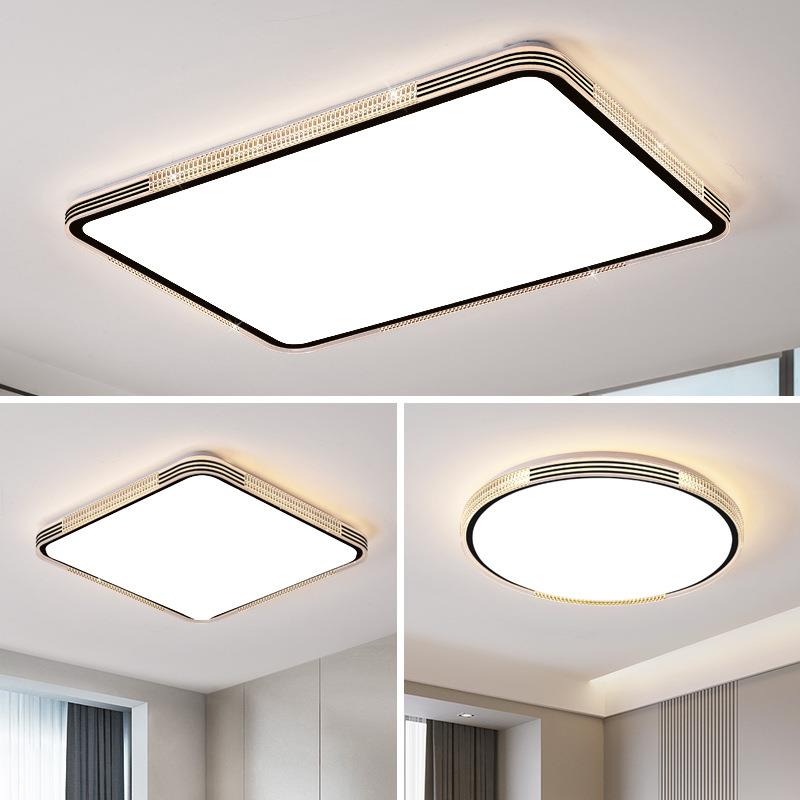 客厅灯新款LED吸顶灯仿水晶亚克力长方形灯具现代简约智能卧室灯