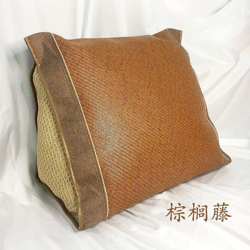 夏季床头三角腰靠孕妇沙发靠垫抱枕办公室腰靠仿藤草凉席靠背