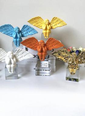 创意工艺品北欧小天使摆件现代简约时尚客厅儿童房家居装饰摆件