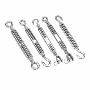 众立诚 花篮螺丝 304不锈钢拉紧器钢丝绳紧线器 M14一头钩一头圈