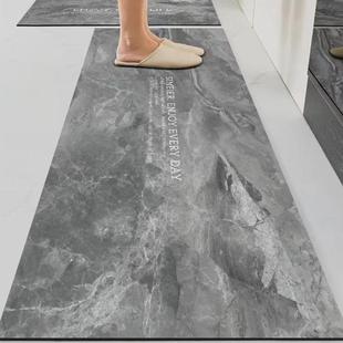 厨房地垫大理石纹硅藻泥地垫家用防滑垫厨房吸水吸油速干垫可