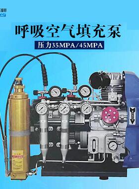 高压潜水消防水肺漆弹船用充瓶呼吸空气填充泵压缩机35MPa450公斤