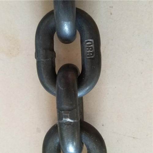 10*50mm吊装链条提升机用圆链条钢G8色0级锰黑吊装环JIO链条