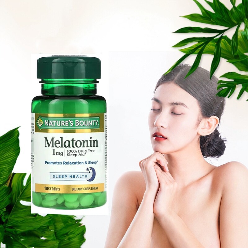 现货美国自然之宝melatonin褪黑素片1mg3mg5mg10mg倒时差助眠 - 实物图