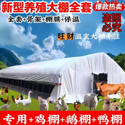 德国养殖大棚全套大棚骨架家用温室种植棚专业养鸡棚羊棚牛棚养猪