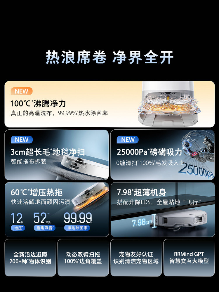 Self-cleaning robot vacuum and mop with Stone P20 Ultra - Product image 2