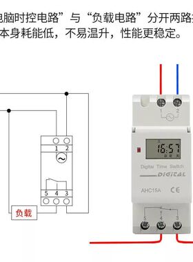 微电脑小型时控开关配电箱导轨式电子时间定时器控制器12/24/220V
