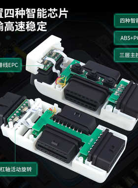 OBD2一分二转接线延长线汽车OBD扩展线16针芯插头一分三连接器