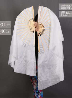 盛世鸿姿舞蹈扇纯白真丝跳舞扇梁祝舞蹈扇子梦与鸟飞雪中梅表演扇