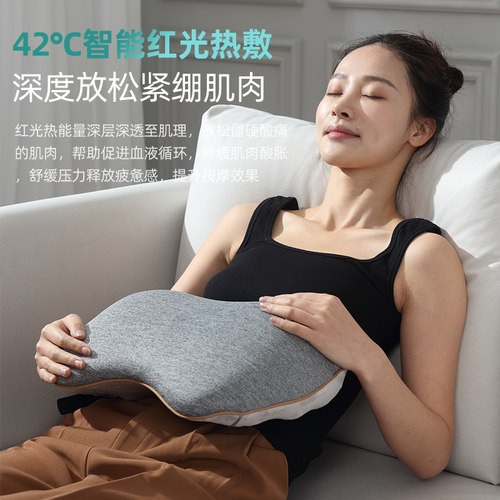腰部专用按摩器揉捏腰椎腰疼痛颈椎背部多功能靠垫肩颈仪枕头理疗 - 封面