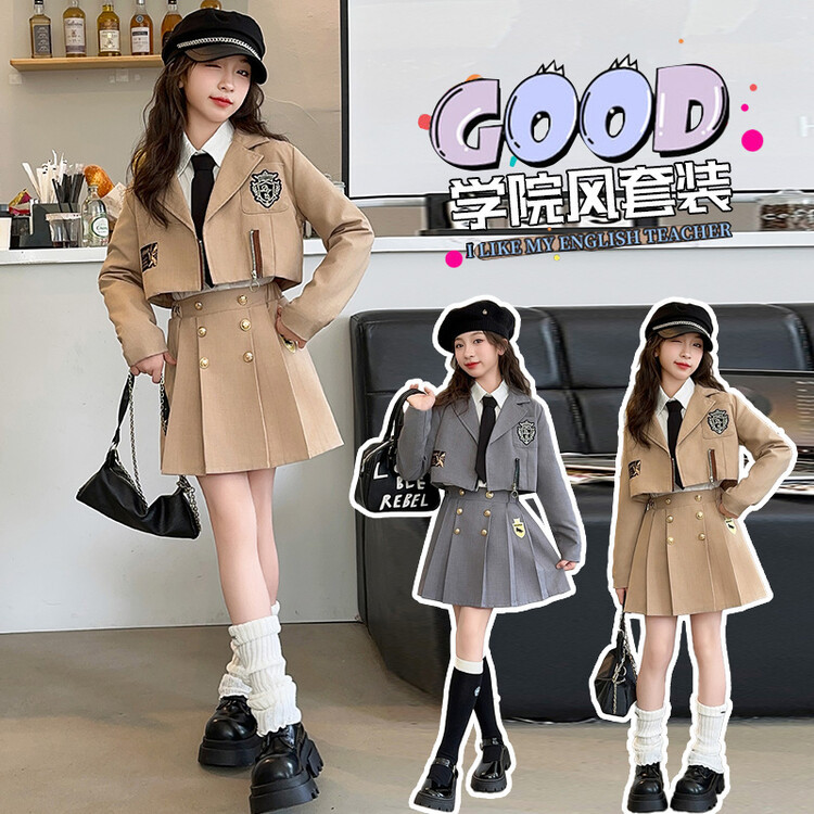 女童jk制服套装2025新款儿童洋气
