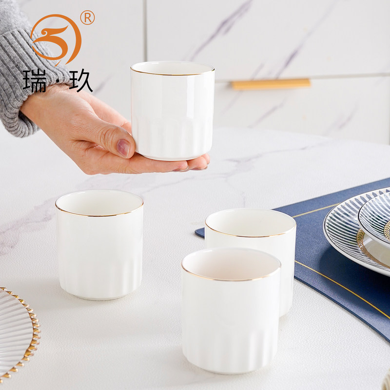 简约骨瓷小杯子酒店专用茶杯定制图片