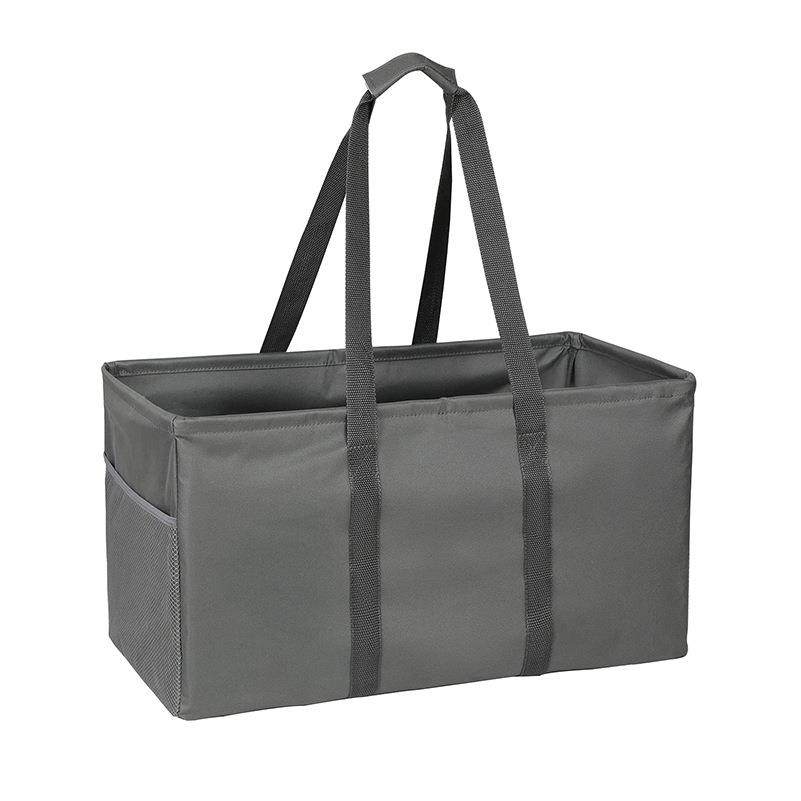 牛津布野餐篮户外春游大容量超市手提篮可折叠购物篮折叠沙滩包