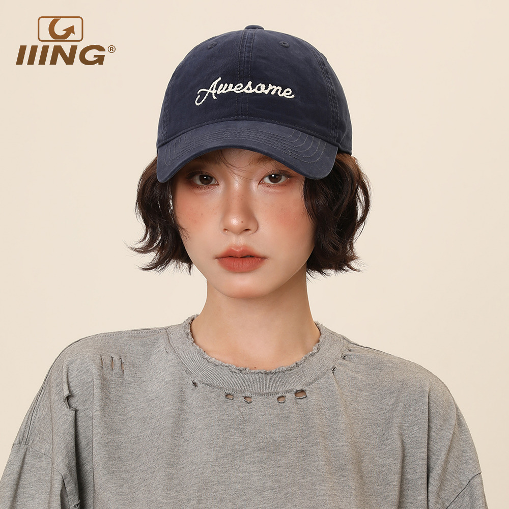 IIING美式复古刺绣鸭舌帽