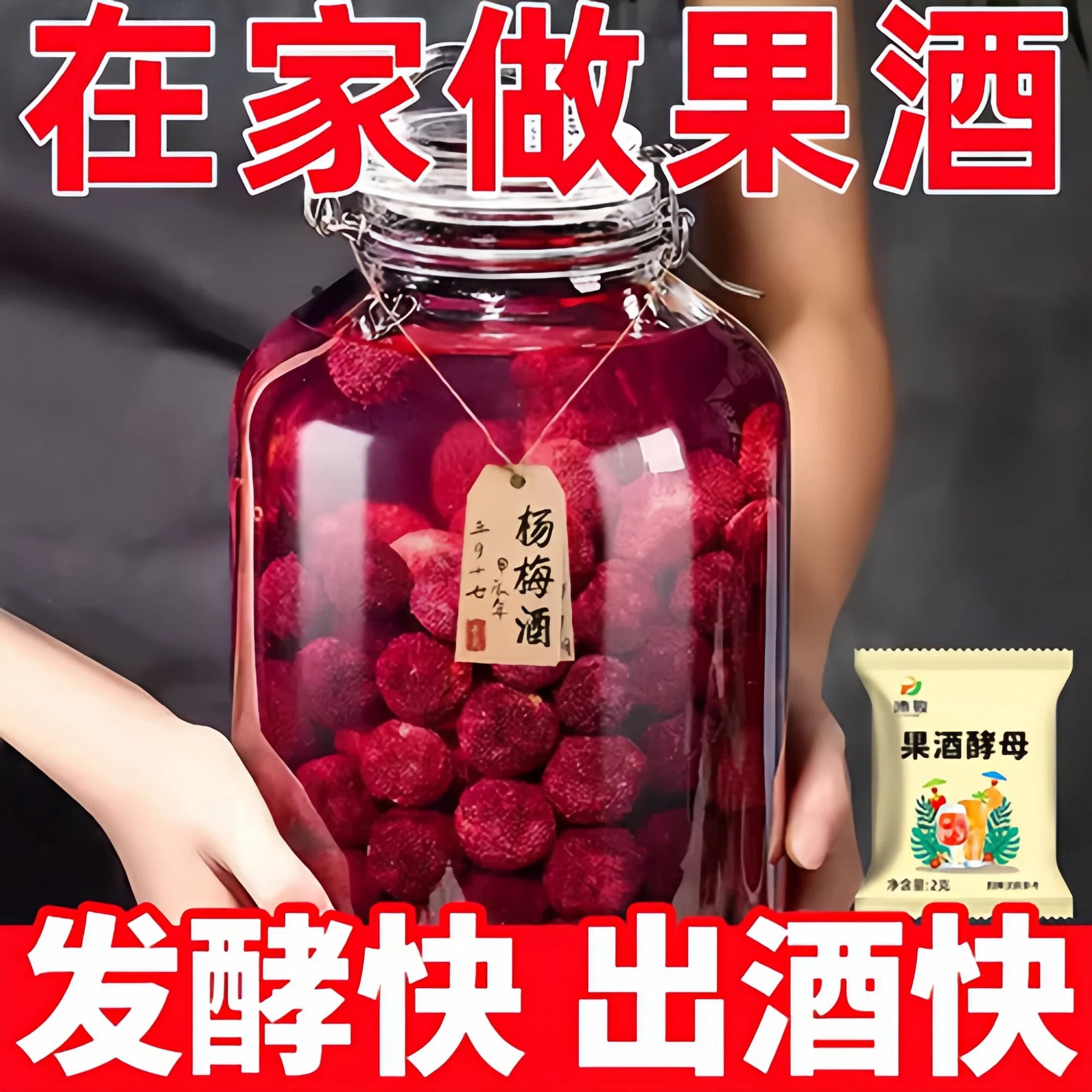 高品质官方旗舰店果酒专用酵母果酒发酵粉水果酒曲自制酿酒原料