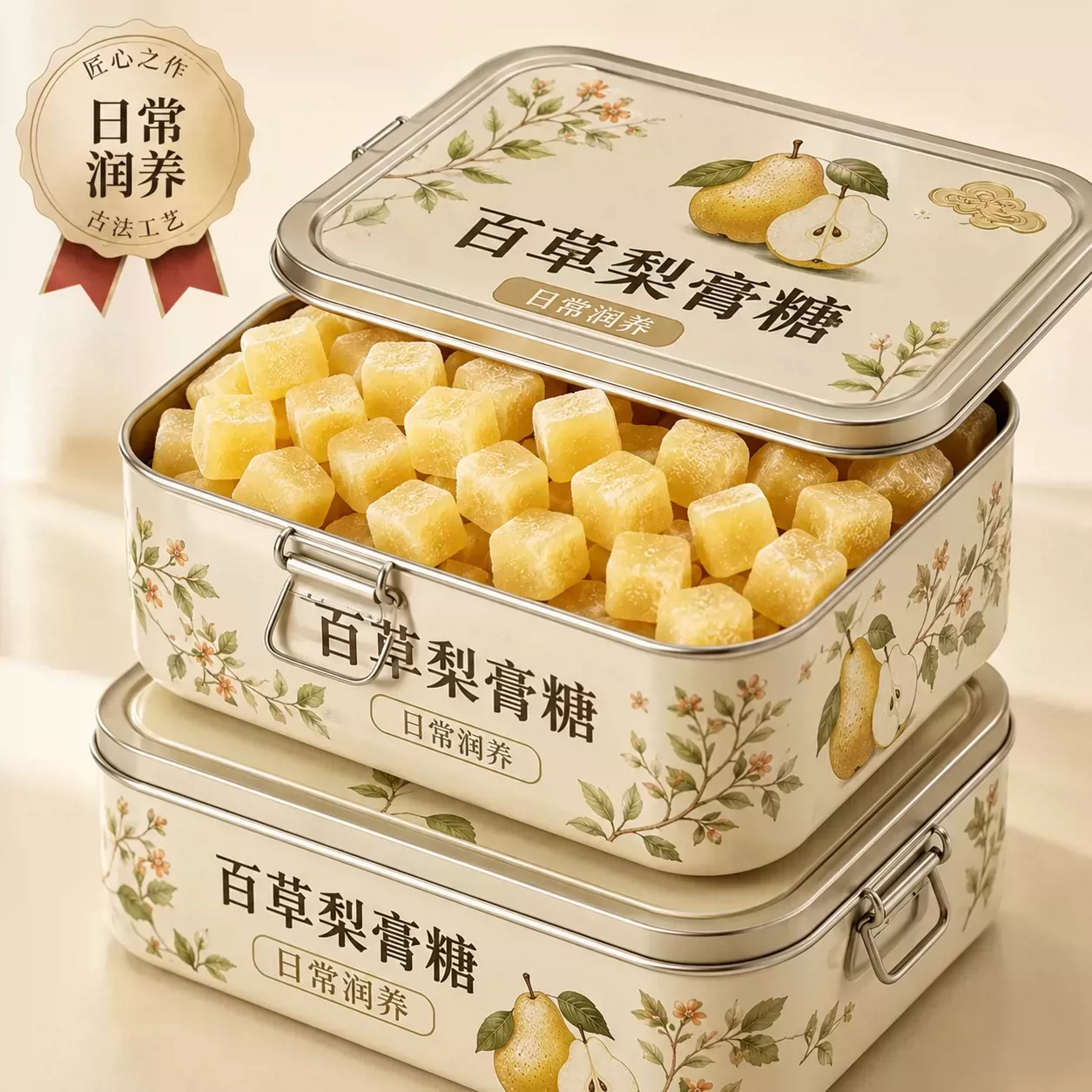 正宗梨育糖官方旗舰店正品百草手工梨膏糖秋梨泡水喝传统熬制冲饮