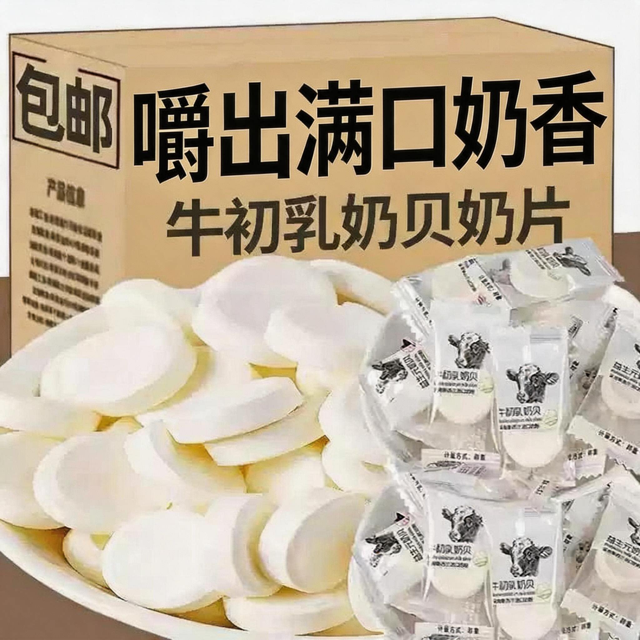 【儿童零食】高钙营养无糖牛奶片图片