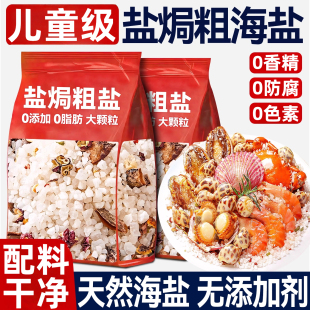 儿童调味料海盐盐焗粗盐海鲜旗舰店大粒专用无添加调料包虾调味粉