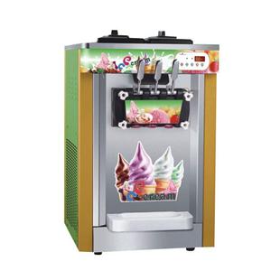 立式 三头烤漆冰淇淋机不锈钢冰淇淋机软冰淇淋三孔冰淇淋机 台式