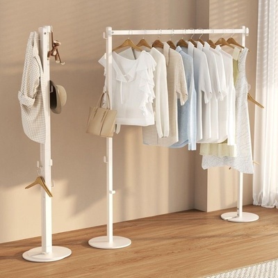 家用阳台卧室落可折叠晾衣杆地衣帽架子衣架加粗加厚挂衣架落地式