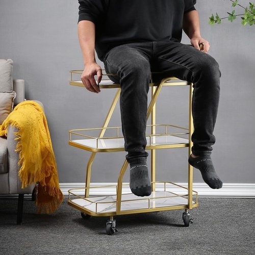 餐厅手推车蛋糕推车茶水零食饮料服务推车银行4S店ktv酒吧小推车