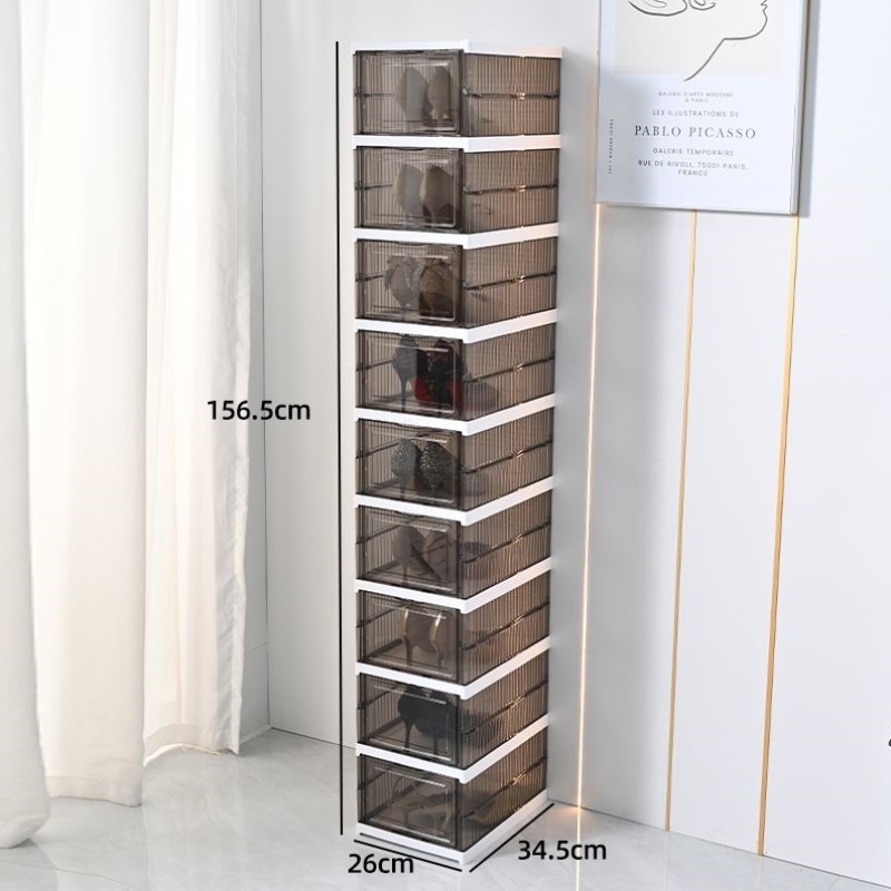 九层免安装鞋柜现代简约可折叠双开门鞋架出租屋鞋盒子家用防尘
