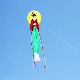 潍坊软体风筝新款大型高档成人软体卡通嫦娥仙女观音易飞初学者