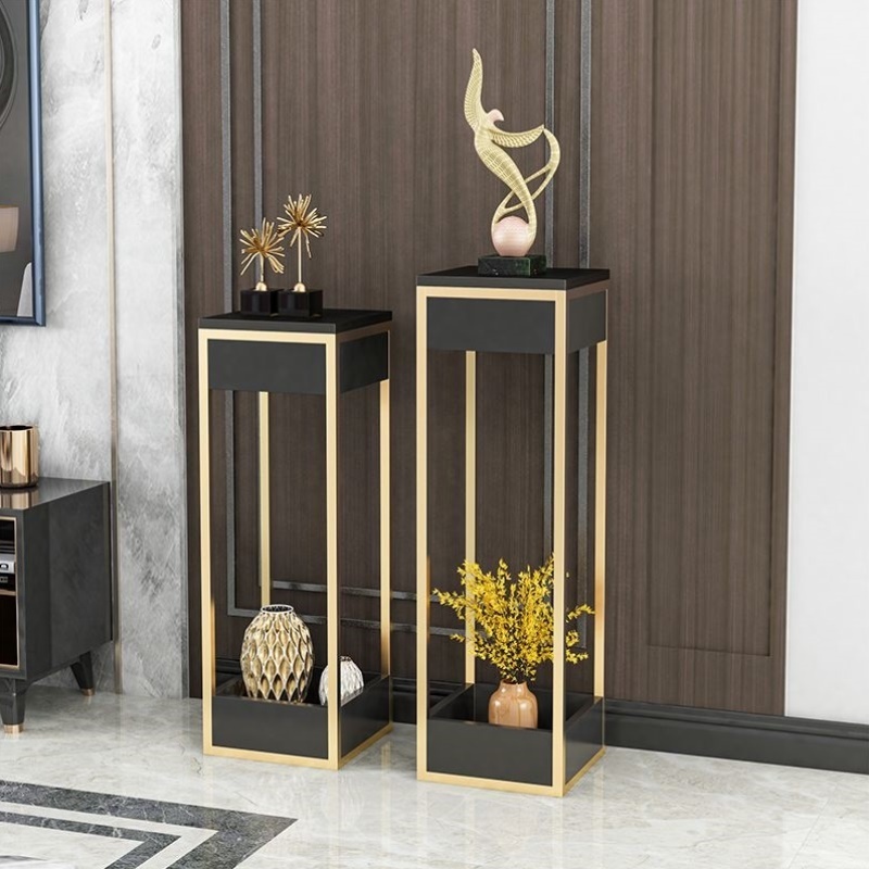 落地绿萝架子轻奢花架置物架客厅室内装饰网红盆景架花架收纳铁艺