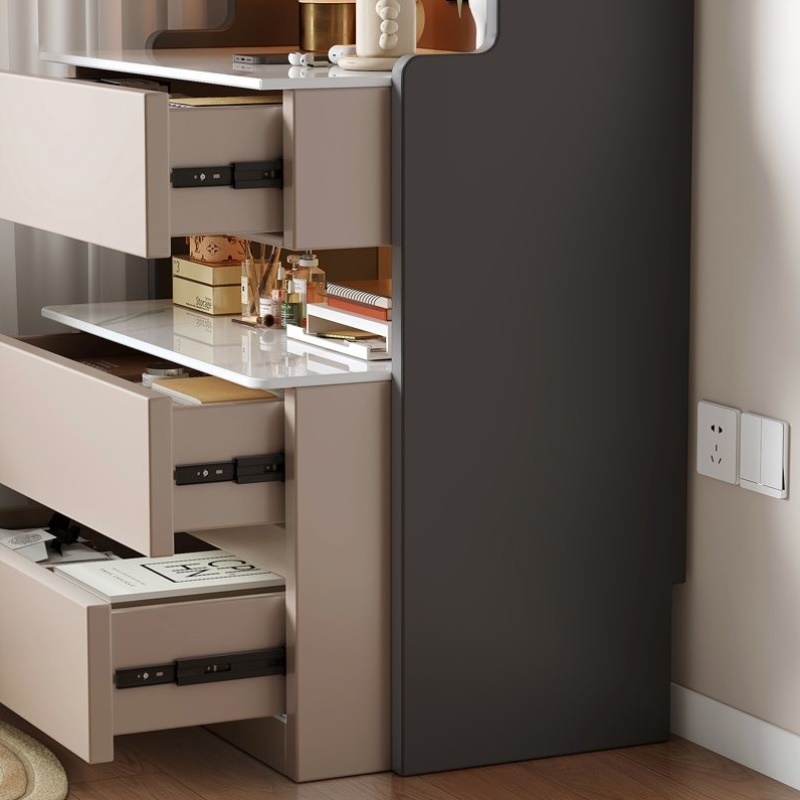 定制床头高柜实木收纳储物柜子展示柜展示架简约现代置物架床边柜