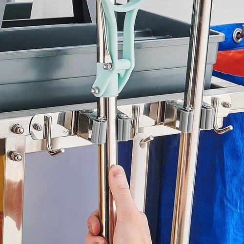 不锈钢保洁车酒店客房手推车多功能布草车物业打扫卫生垃圾清洁车