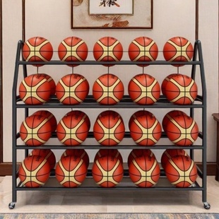 篮球收纳架家用球类收纳筐摆放神器幼儿园足球展示置物架存放推车