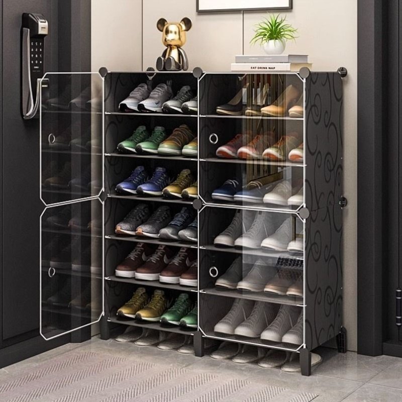 鞋架子家用门口收纳神器省空间新款透明鞋盒室内防尘宿舍简易鞋柜