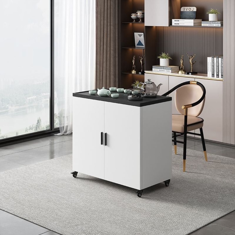 网红智能现代轻奢移动小型茶台家用阳台烤漆泡茶车桌全自动烧水壶