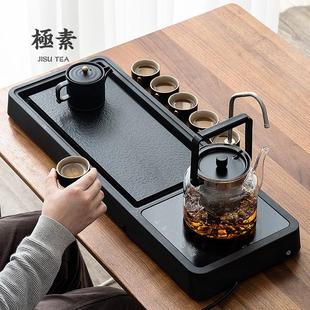 全自动一体式 WUQA茶盘套装 小型现代轻奢排水干泡台烧水壶家用