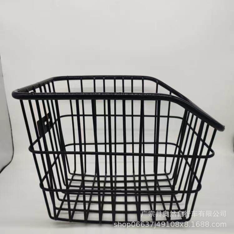 自行车后置车筐学生书包筐山地车加大车篮电动车铁管车筐学生车筐
