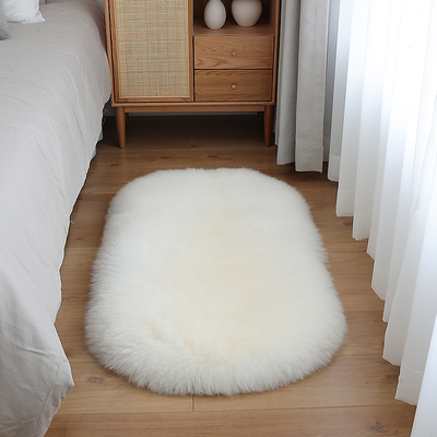 小沙椭圆形纯羊毛沙发垫羊毛地毯羊毛地垫床边毯阳台垫脚踏床尾垫