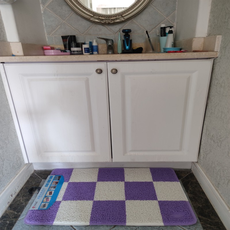 九九和地垫塑料丝圈门垫玄关垫门厅垫浴室防滑地毯方格垫子入户垫